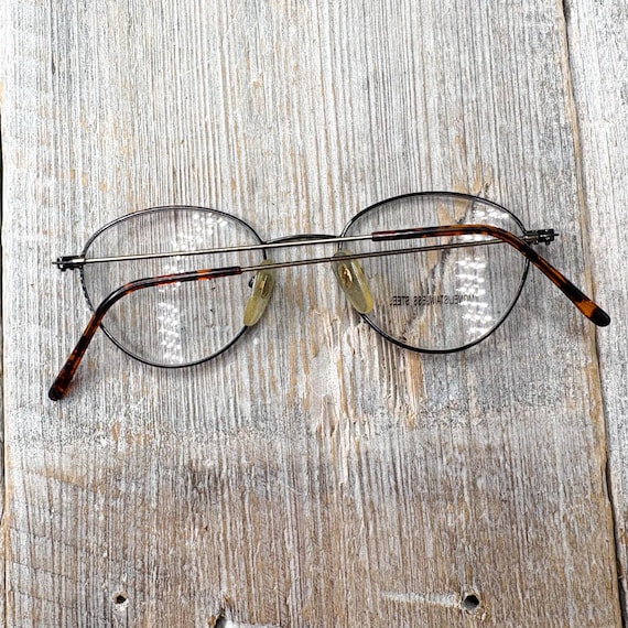 Vintage Round Eyeglass Frames: Tortoise Bronze, U… - image 7