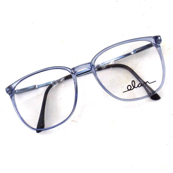 vintage oversize eyeglasses 80s blue eye glasses … Gem