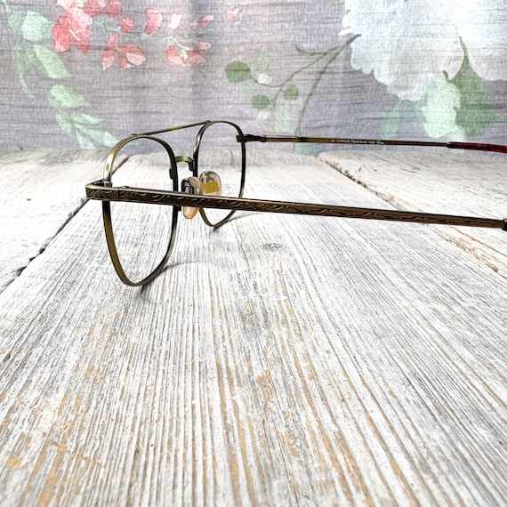 Vintage Square Aviator Eyeglasses Frames: Double … - image 3