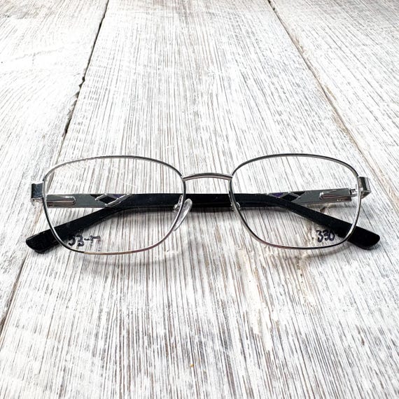rectangular eyeglass frames only silver/black/pur… - image 5