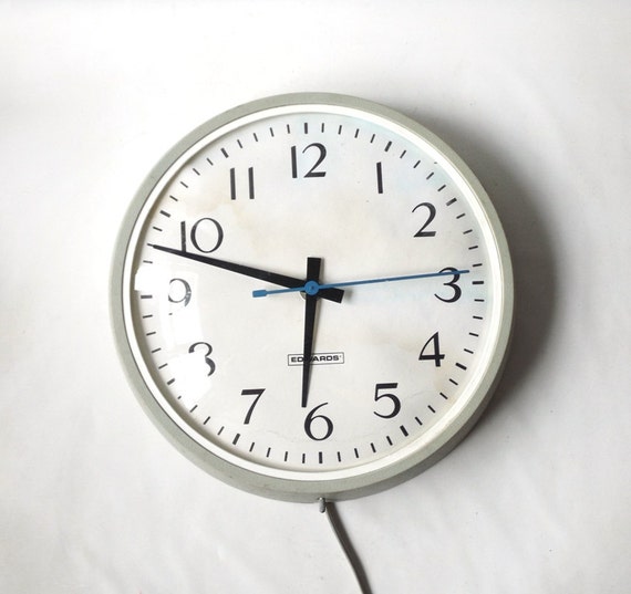 Items similar to vintage 1990's edwards wall clock industrial school