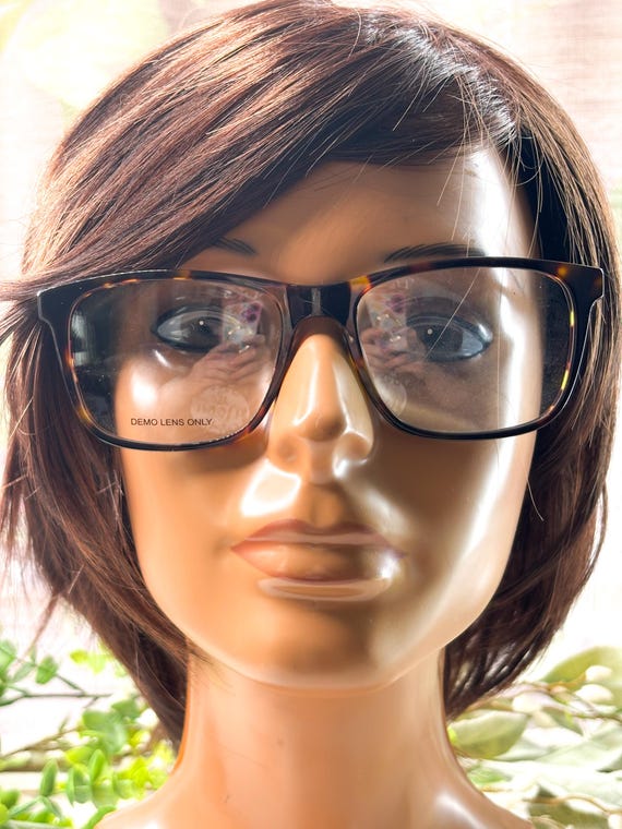 Big Square Tortoise-Shell Eyeglass Frames: 56[]18… - image 2