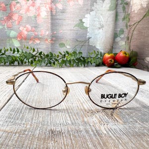 matte gold tortoise metal eyeglass frame only 54[]20 eyeglasses 1990s fashion accessories 90s nos/vintage/deadstock glasses unisex/men/women