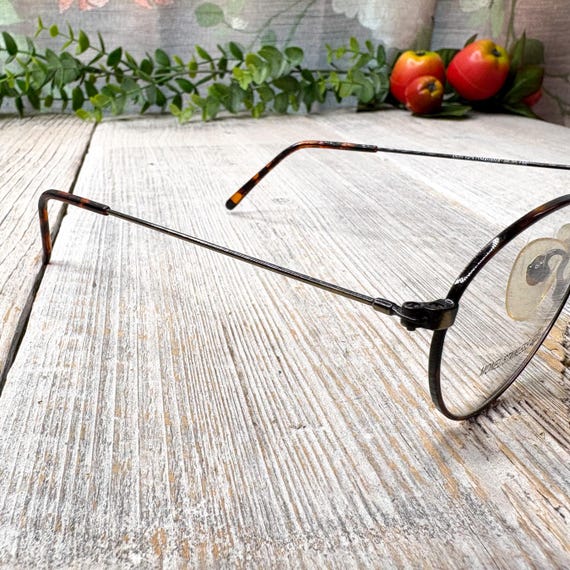 Vintage Round Eyeglass Frames: Tortoise Bronze, U… - image 2