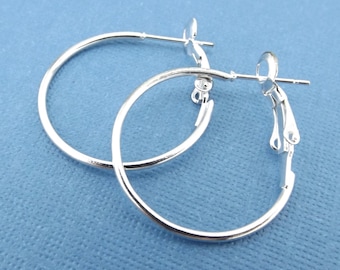 silver hoop earrings | sterling silver plated earrings | small/medium/large hoops | diy jewelry making