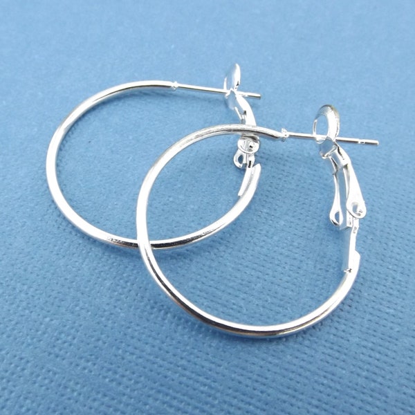 silver hoop earrings | sterling silver plated earrings | small/medium/large hoops | diy jewelry making