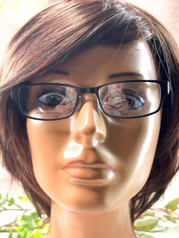 Small Black Rectangular Eyeglass Frames: 48[]16-1… - image 2