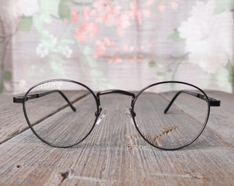 Montures de lunettes rondes bronze : accessoire vintage unisexe Deadstock