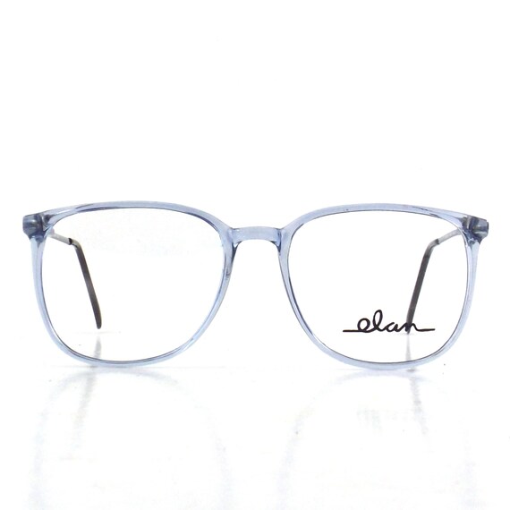 vintage oversized square eyeglasses slate blue vi… - image 1