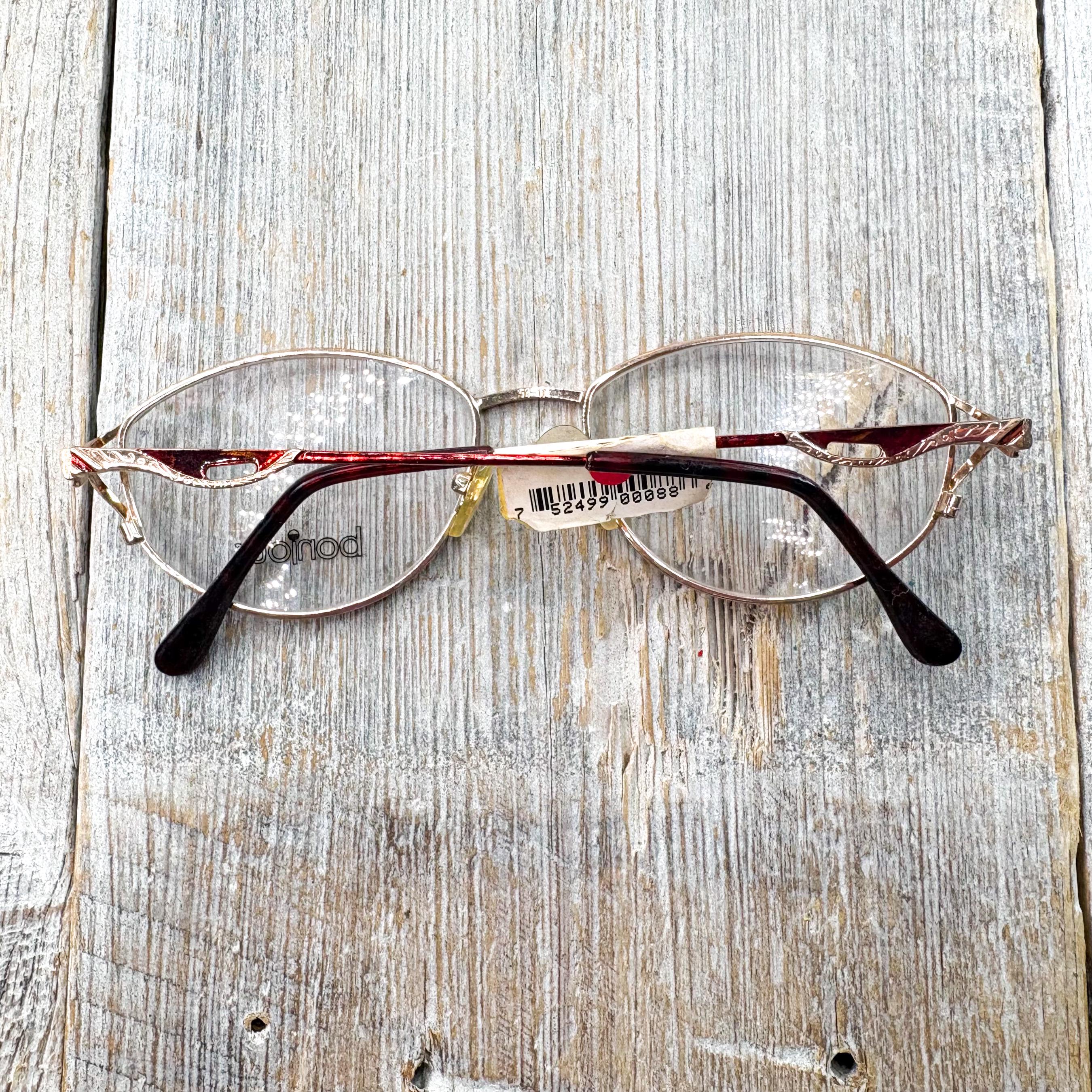 Vintage Gold & Brown Eyeglass Frames 54[]17/135 - Unisex  display picture 1