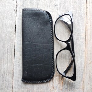 custodia per occhiali in similpelle nera porta occhiali unisex/uomo/donna scorte morte vintage nos accessori per occhiali accessorio per occhiali da sole morbido