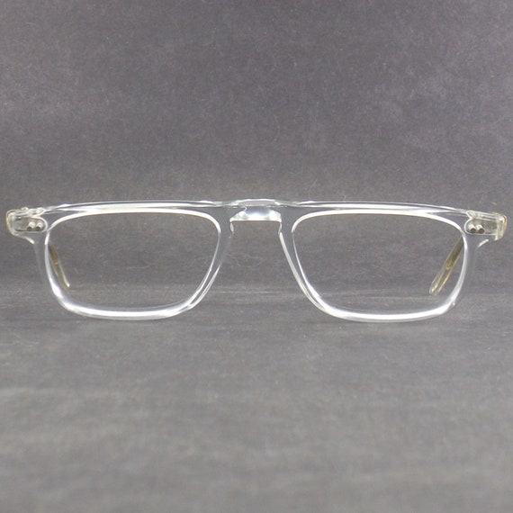 vintage crystal clear reading eye glasses plastic… - image 3