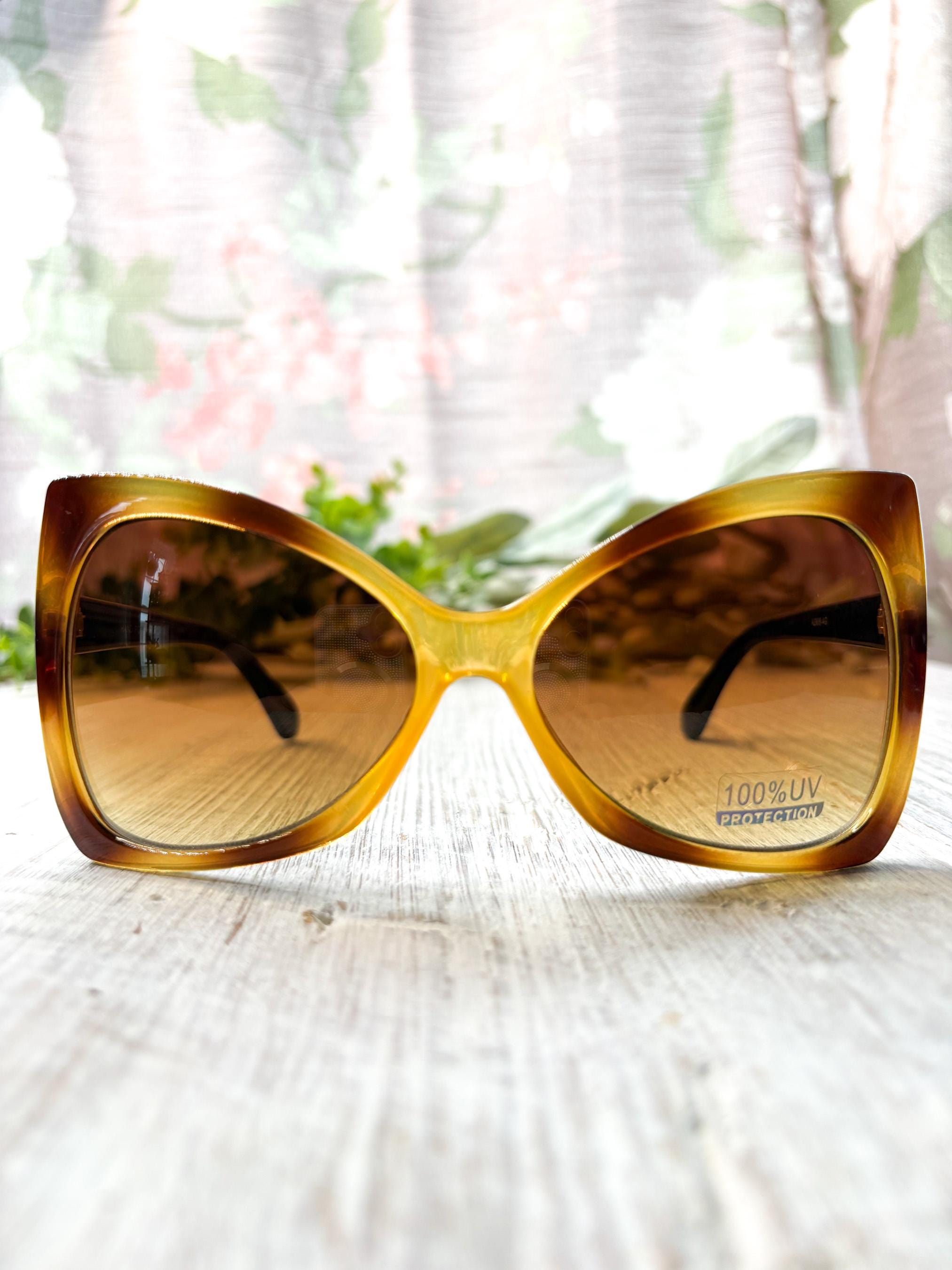 True Vintage Oversize Sunglasses NOS Butterfly Style G15 Lens Oleg Cassini 551.2 Vintage Oversized Butterfly Eyeglasses - Etsy main image 2