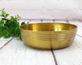 vintage decorative brass bowl catchall metal dish
