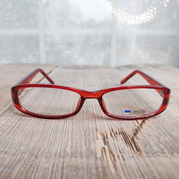 translucent brown glasses frames rectangle eyegla… - image 1