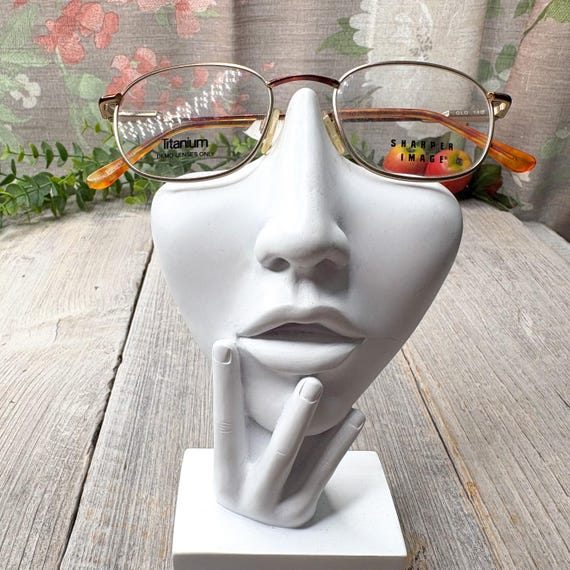 Vintage Square Eyeglasses: Light Gold Tortoiseshe… - image 4