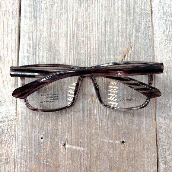Oversized Square Eyeglass Frames: Dark Gray Marbl… - image 6