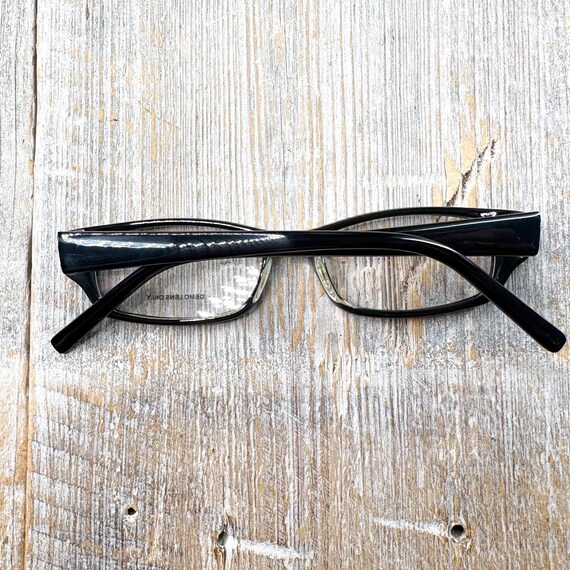 Kids Rectangle Eyeglass Frames: Black & Clear Vin… - image 7