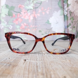 tortoiseshell cat-eye glasses frames only eyeglasses women/teen/girl fashion accessories deadstock vintage glasses accessory eyewear nos