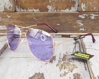 purple aviator sunglasses vintage