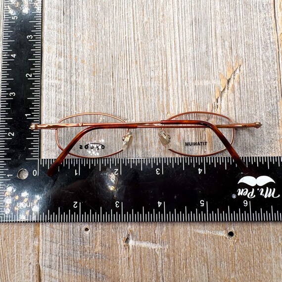 Vintage Copper Rectangle Eyeglass Frames: 90s Uni… - image 5