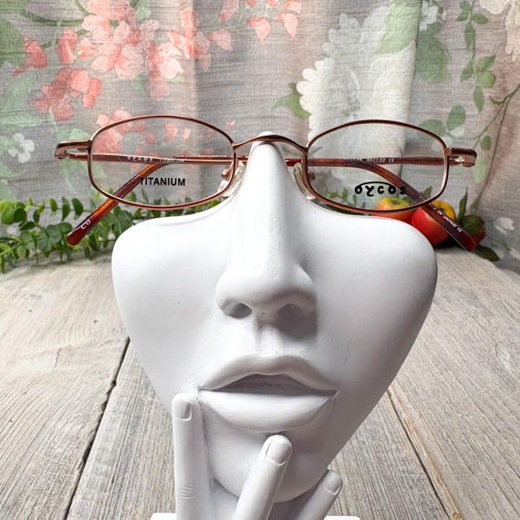 Vintage Copper Rectangle Eyeglass Frames: 90s Uni… - image 4