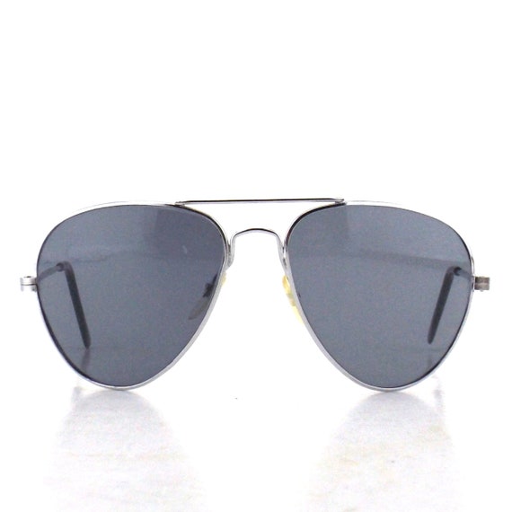 Vintage Classic Aviator Sunglasses Silver Metal Frame Sun | Etsy