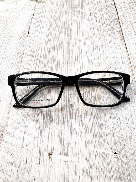 Black Rectangle Eyeglass Frames: Prescription Gla… - image 6