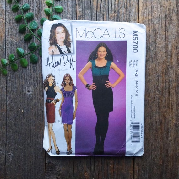 Hilary Duff Dress Sewing Pattern: Bodycon Shift Dress, Sz AX5 (cut) - Etsy  Israel