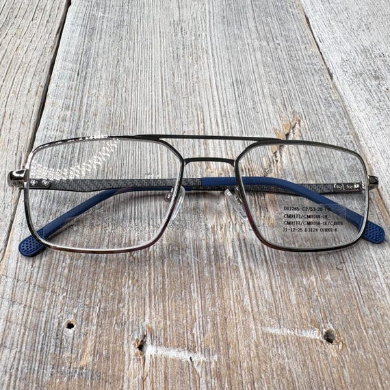 Vintage Double Bridge Aviator Eyeglasses: Square … - image 6