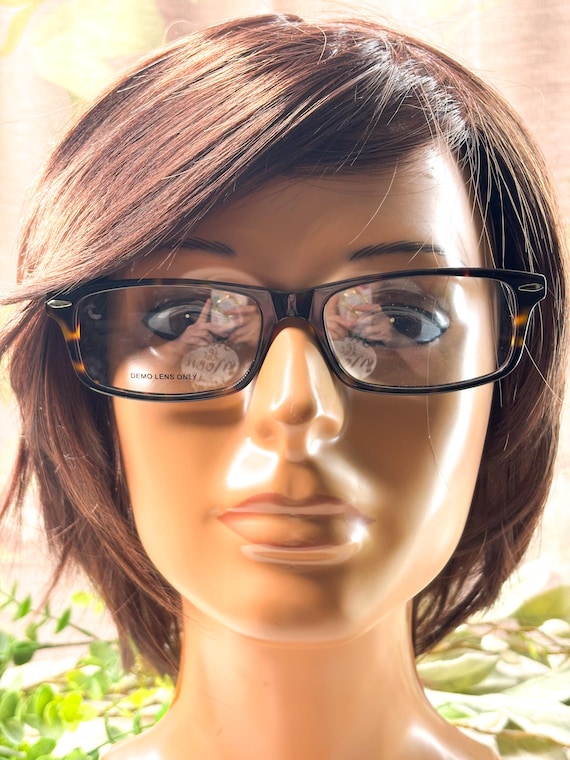 Rectangular Brown Tortoise-Shell Eyeglasses: 54[]… - image 2