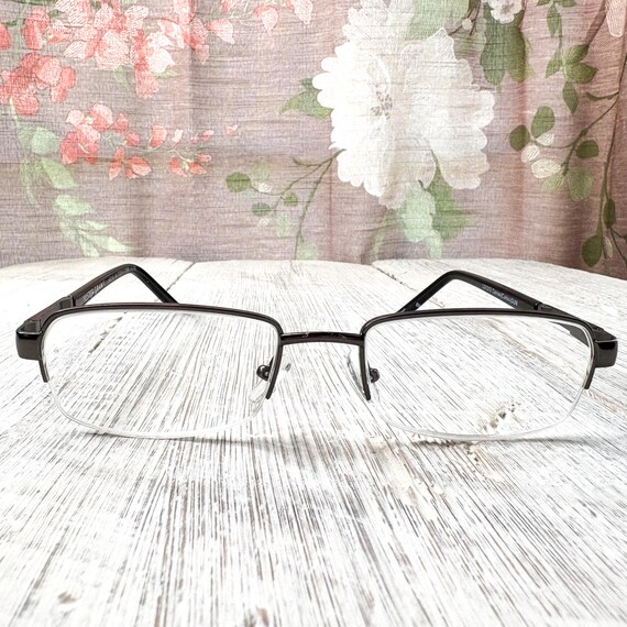 Semi-Rimless Reading Glasses +2.00 Black Silver C… - image 2