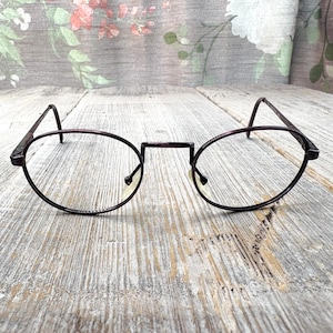 eyeglasses frames only 48[]20/130 round matte purple eyeglasses unisex/men/women glasses deadstock/vintage/nos/new prescription eyewear 90s