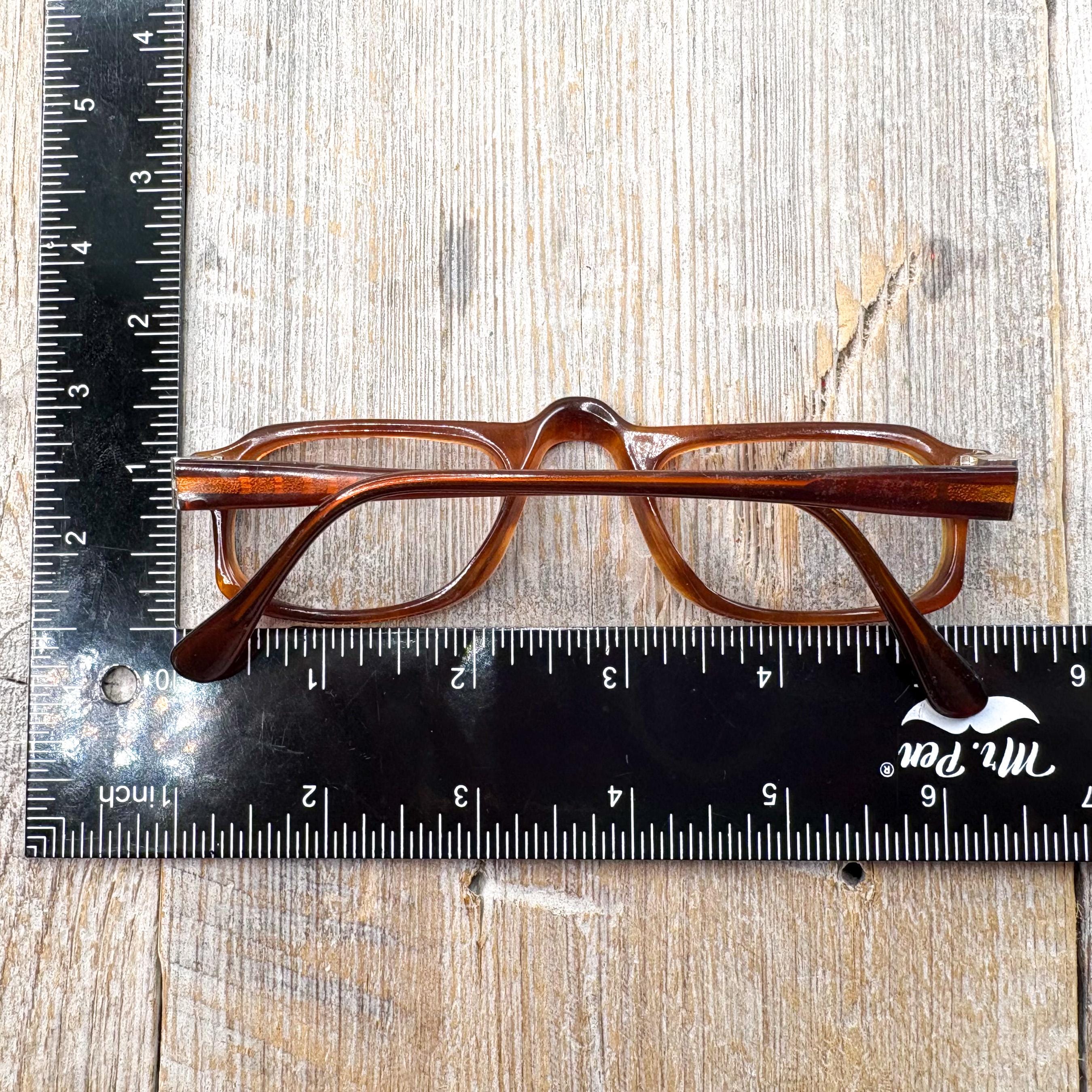 Vintage 90s Square Eyeglass Frames: Unisex Brown Plastic  display picture 2