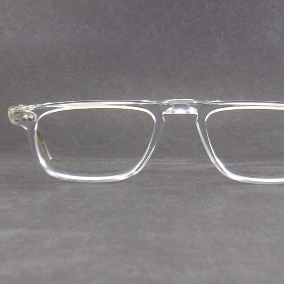 vintage crystal clear reading eye glasses plastic… - image 1