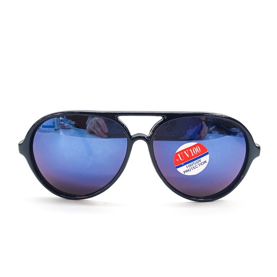 retro sunglasses black sunglasses vintage NOS sun… - image 1