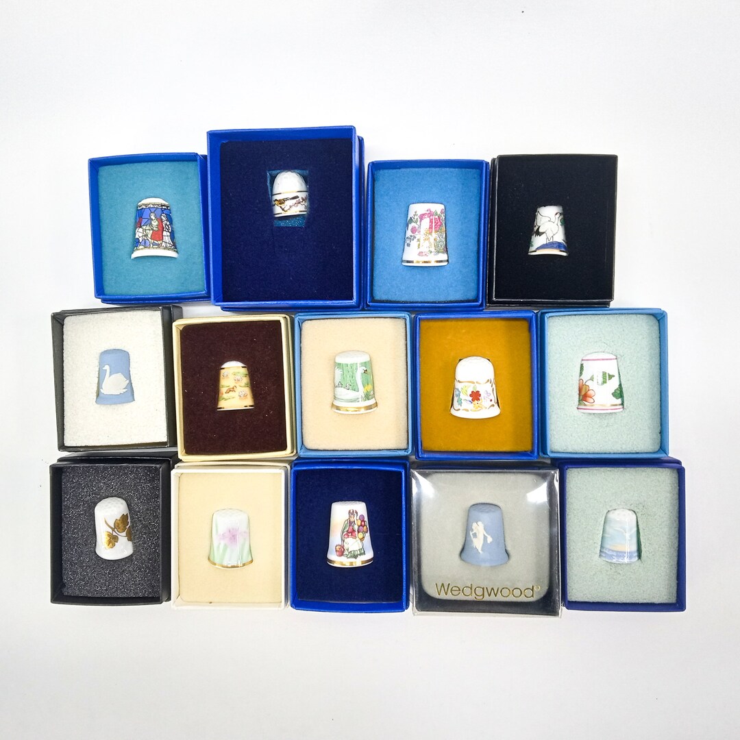 Vintage Thimble Collection 39 Thimbles in Boxes Fine Etsy