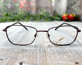 Monturas de gafas vintage color burdeos con estampado de carey - Años 90, nuevas de stock antiguo