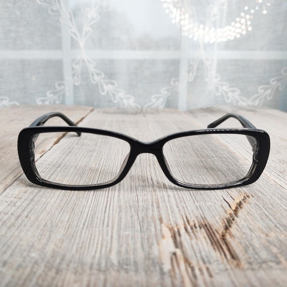 pillow-shaped eyeglasses solid black eyeglass fra… - image 1