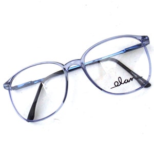 vintage 80s NOS eyeglasses oversize round eye glasses clear blue eyeglasses hipster eyeglasses for men or women eyewear image 5