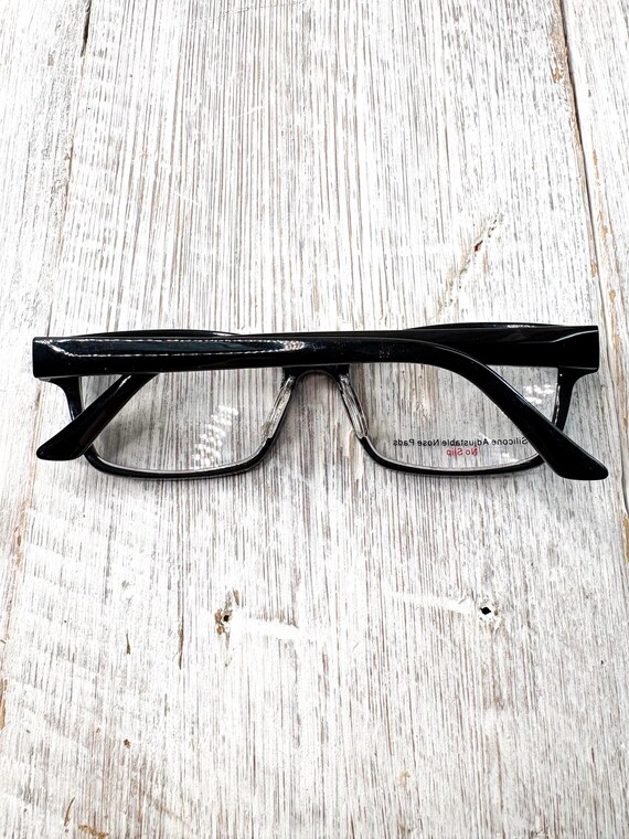 Black Rectangle Eyeglass Frames: Prescription Gla… - image 7
