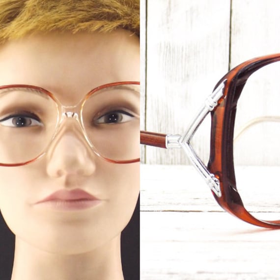 vintage NOS 70s square eyeglasses | oversized pres