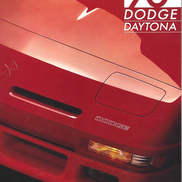 vintage car brochure 1990 dodge daytona | auto features options specs | car dealer catalog | catalogue pamphlet memorabilia | gift for men