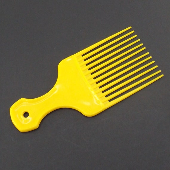 Vintage Nylon Afro Pick: Large Curly Hair Styling Tool - Etsy display picture 1