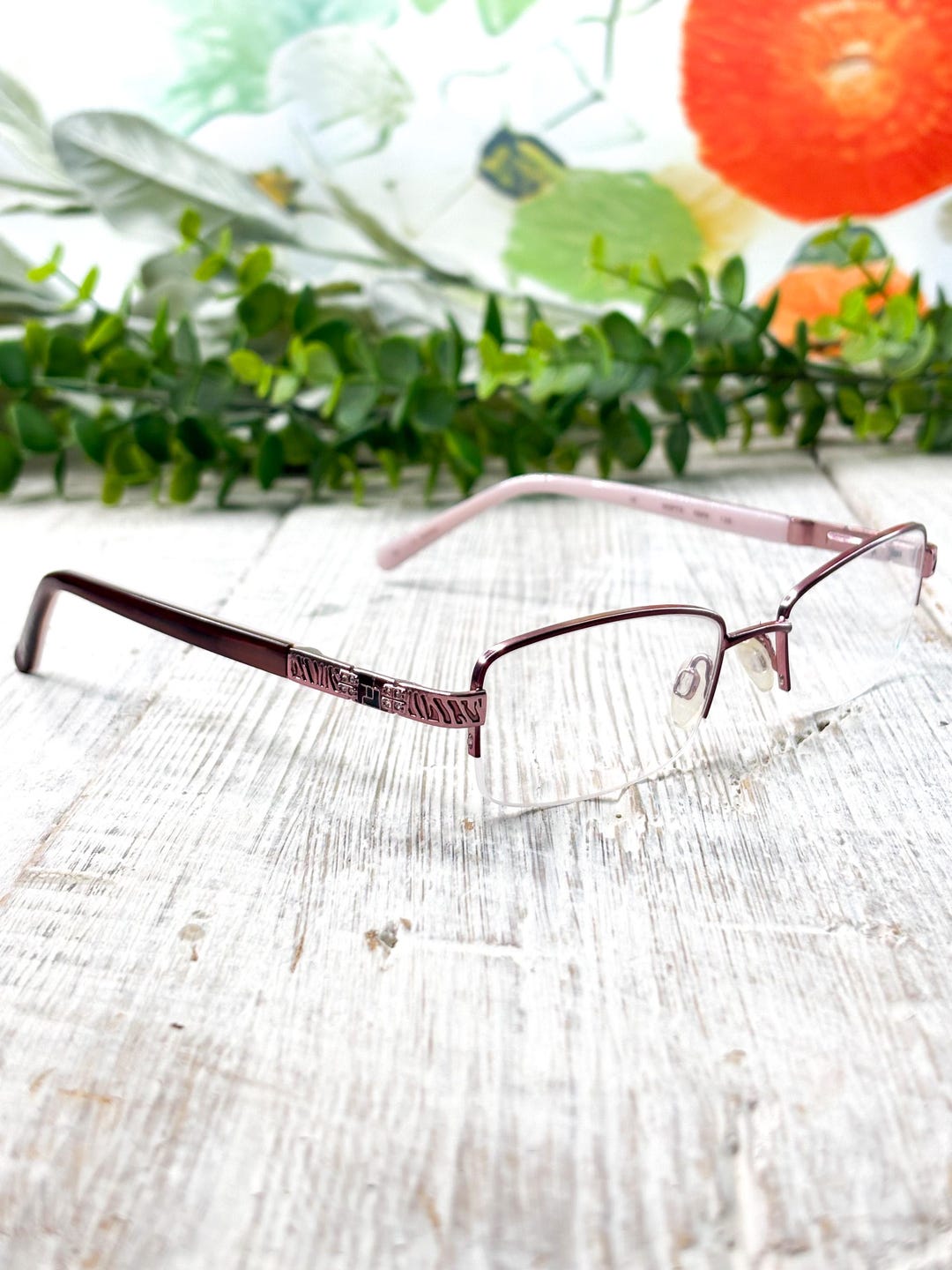 Raspberry Pink Semi-rimless Eyeglasses: 50[]17-135 - Etsy