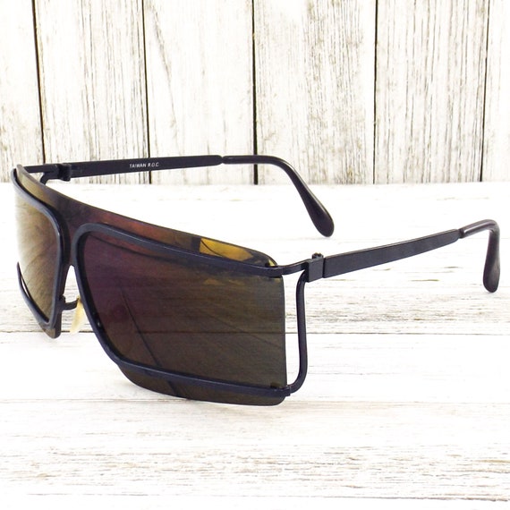 sunglasses vintage shield sunglasses | oversized … - image 2