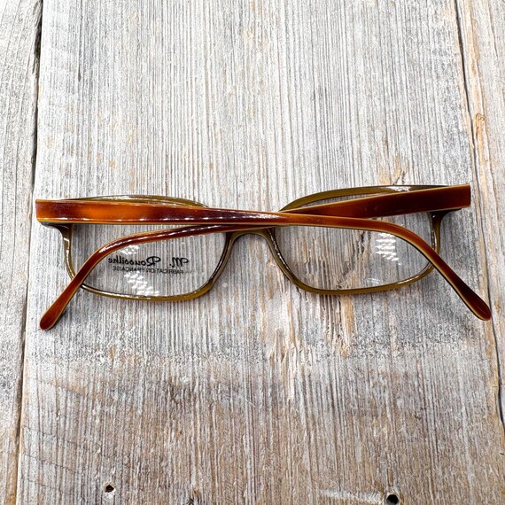 Vintage Rectangle Eyeglass Frames: Matte Brown To… - image 7