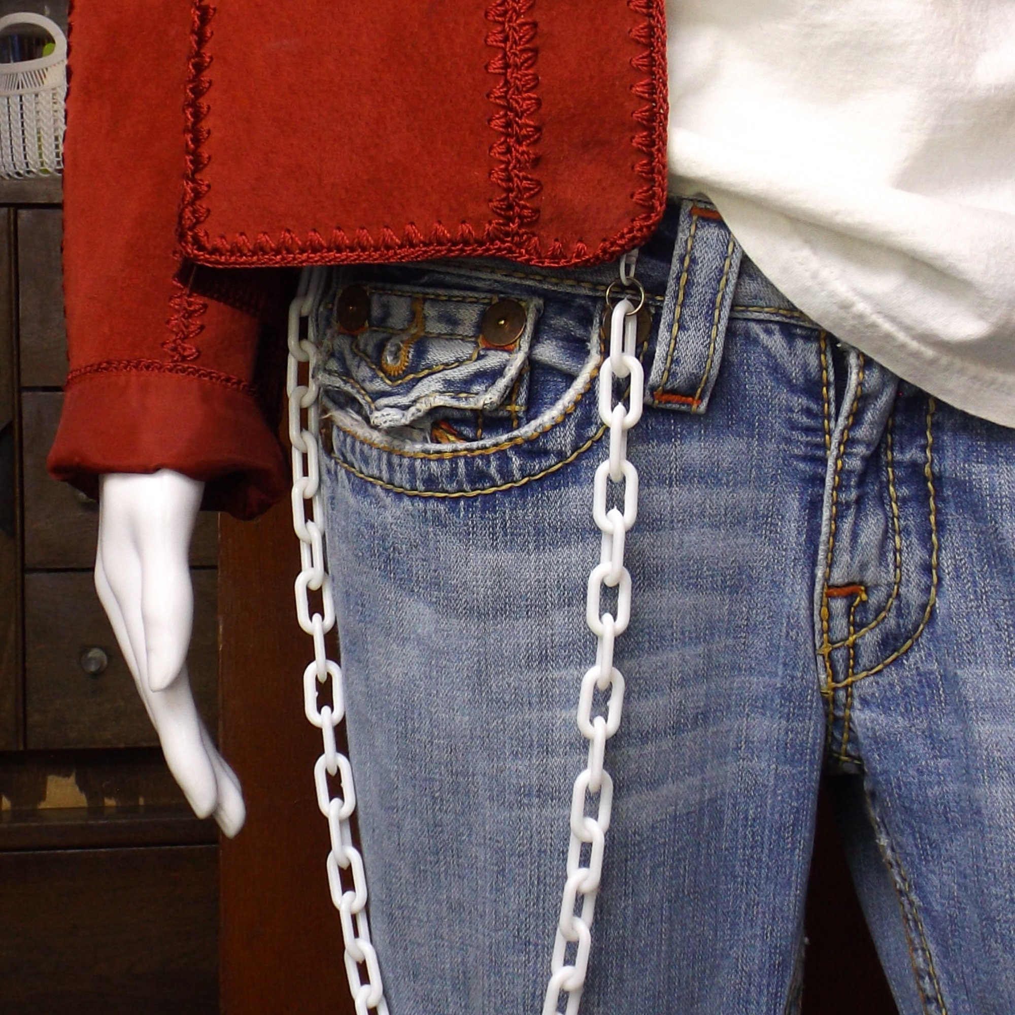Chunky Acrylic Jeans Chain Pants Chain 