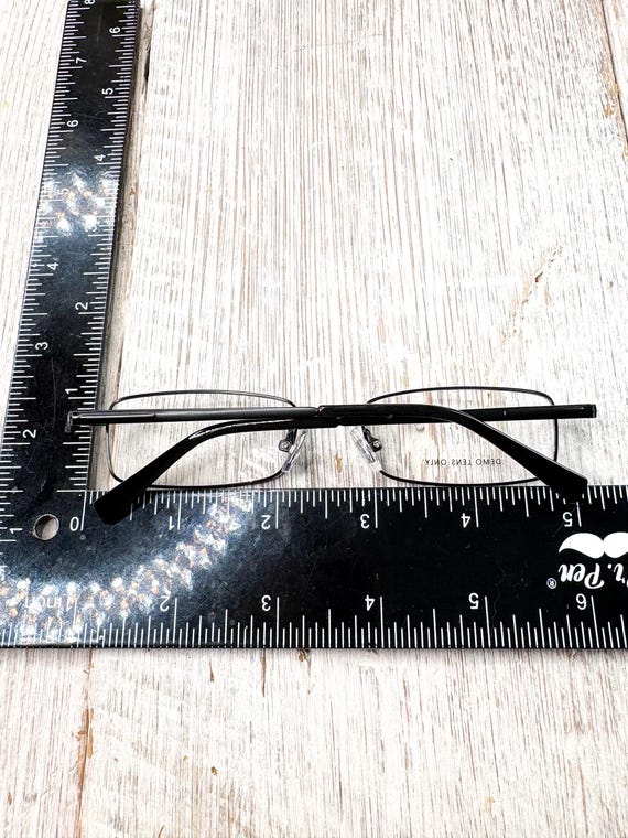 Black Metal Eyeglass Frames: Rectangular Glasses,… - image 5