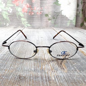 kids eyeglass frames only copper metal oval/round eyeglasses boy/girl/child/children nos/vintage/deadstock glasses prescription eyewear 90s